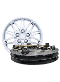 EMTC Pack of 4 EM-3130 Taiwan Wheel Cover | 16" Inch | Silver Universal Nested Style  - Image 3