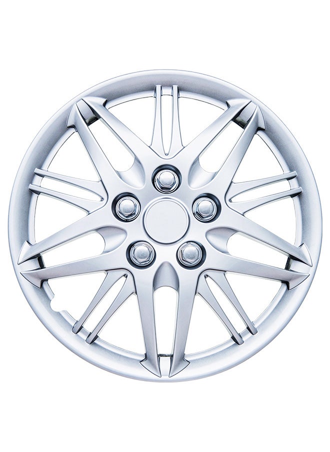 EMTC Pack of 4 EM-3130 Taiwan Wheel Cover | 16" Inch | Silver Universal Nested Style  - Image 2
