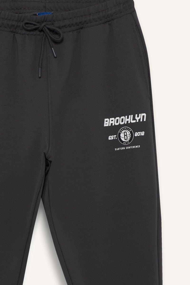 DeFacto Grey Man Standard Fit Brooklyn Nets Licensed Jogger Casual - Image 4