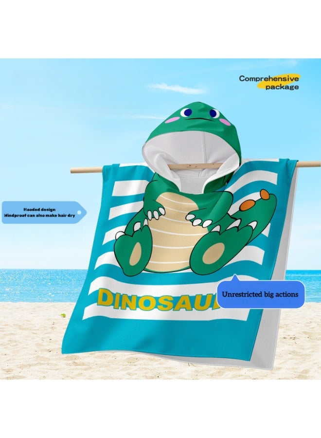 بينكساما منشفة حمام للأطفال لمدة 3-8 سنوات طفل صغير أطفال منشفة مغطاة منشفة حمام ميكروفايبر سوبر ناعمة رداء بونشو رداء حمام السباحة شاطئ عطلة المياه لعب حمام سباحة حمام السباحة - Image 3