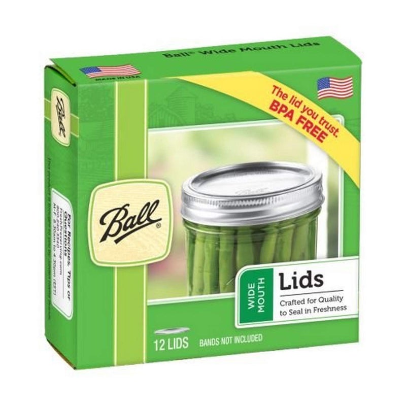 Ball Jars Wide Mouth Lids 12 Count Pack of 1
