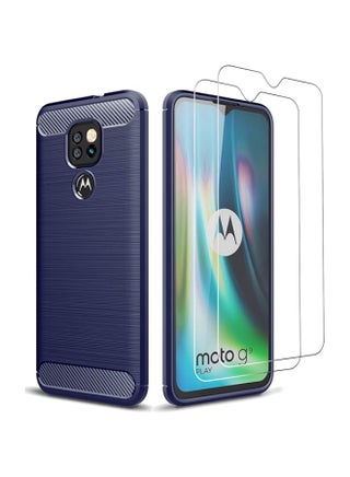 Case for Motorola Moto G9 Play with 2 Screen Protector, Stylish Slim&Thin Carbon Fiber Pattern Phone Case for Motorola Moto G9 Play (Moto G9 Play, Blue) - pzsku/ZD5B638BBB7BE21DA1F40Z/45/_/1703046951/73e252e2-4c9b-4dcb-94eb-f565c011f335