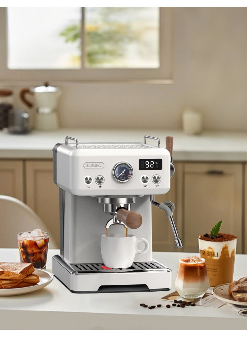 HiBREW Semi Automatic Espresso Coffee Machine DIY Function 20Bar Pressure Temperature Adjustable with automatic pressure relief for Cappuccino & Latte with milk frother H10plus - Image 2