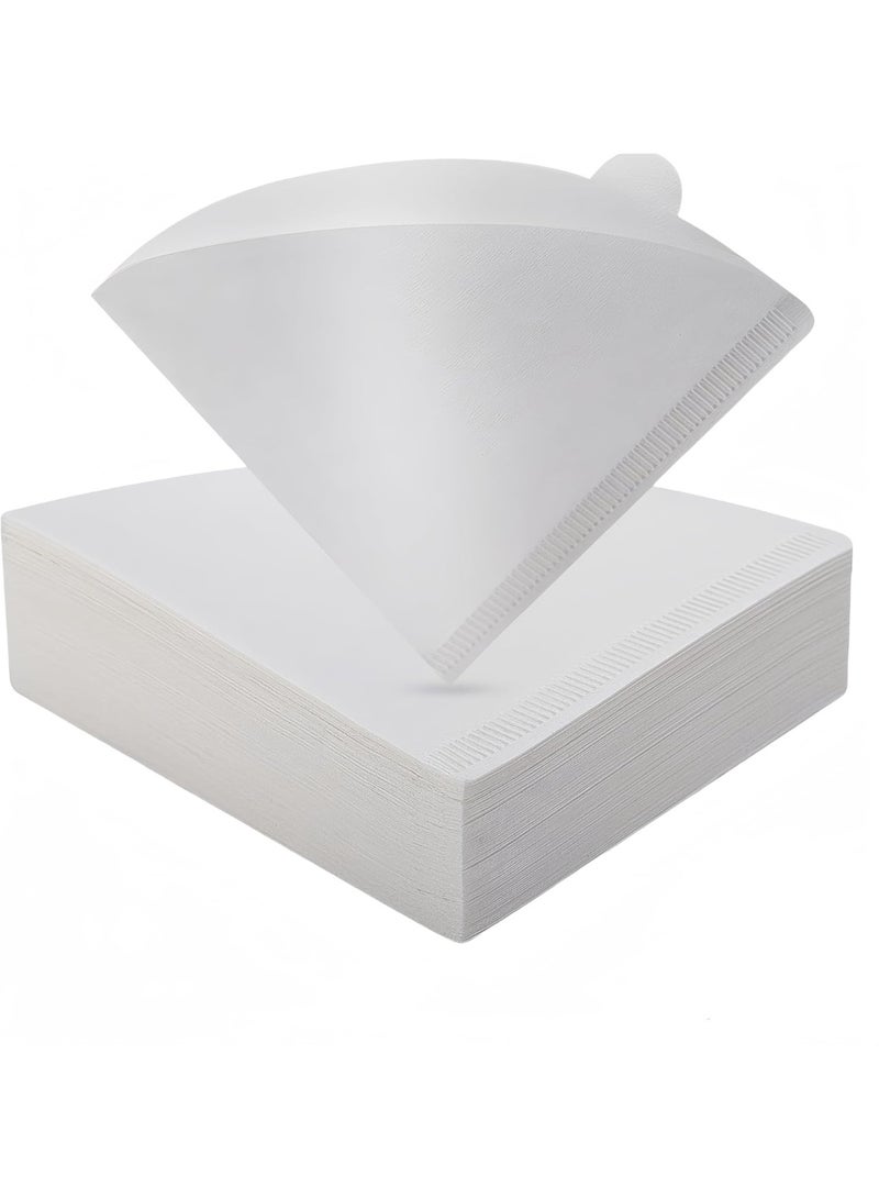 100 قطعة فلاتر قهوة V60 - ورق طبيعي غير مبيض لتقطير 1-2 أكواب بتصميم مخروطي مطور - Image 1