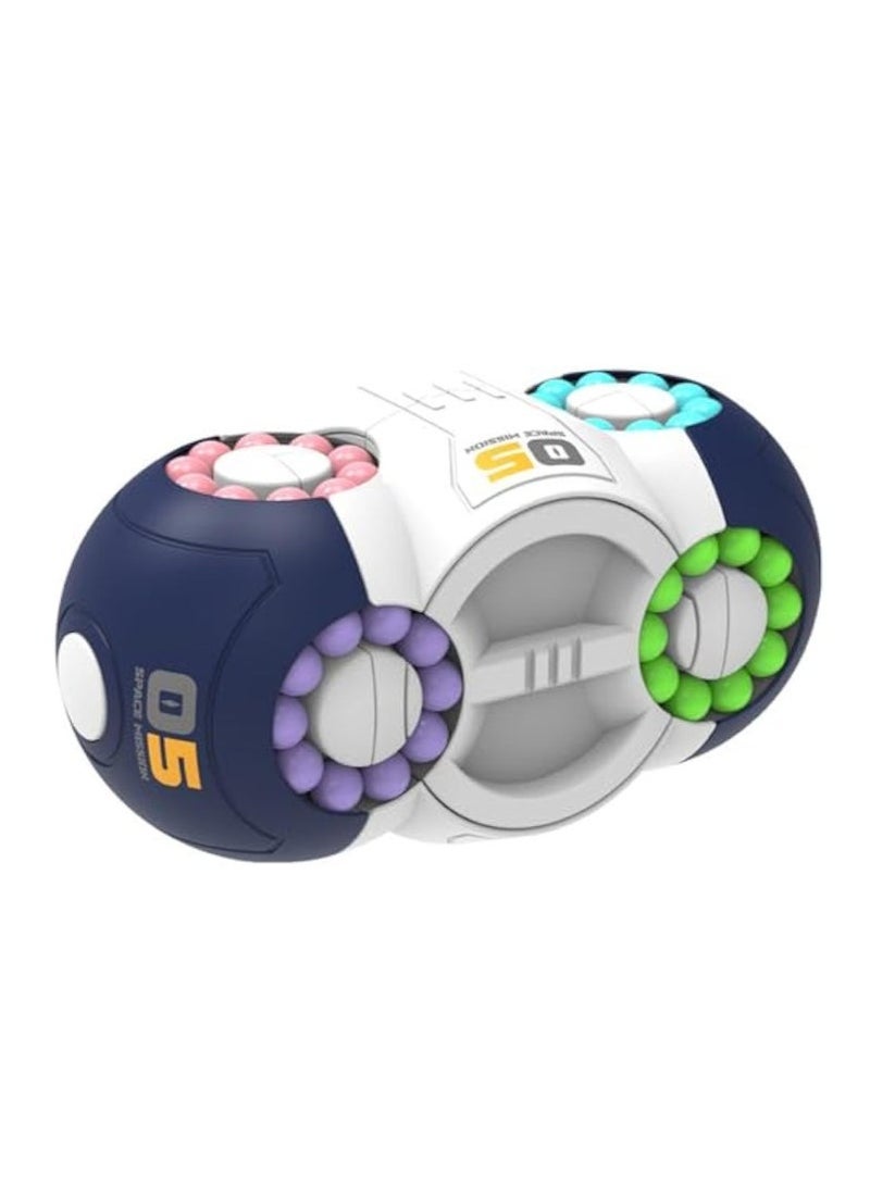 Rotating Magic Bean Cube Spinner Fidget Toys,Gifts,Learning  Education Toys,Stress Relief Gifts Fidget Toys Adults Kids,Double Flip Handheld Puzzle Cube Magic Bean Spinner - Image 1