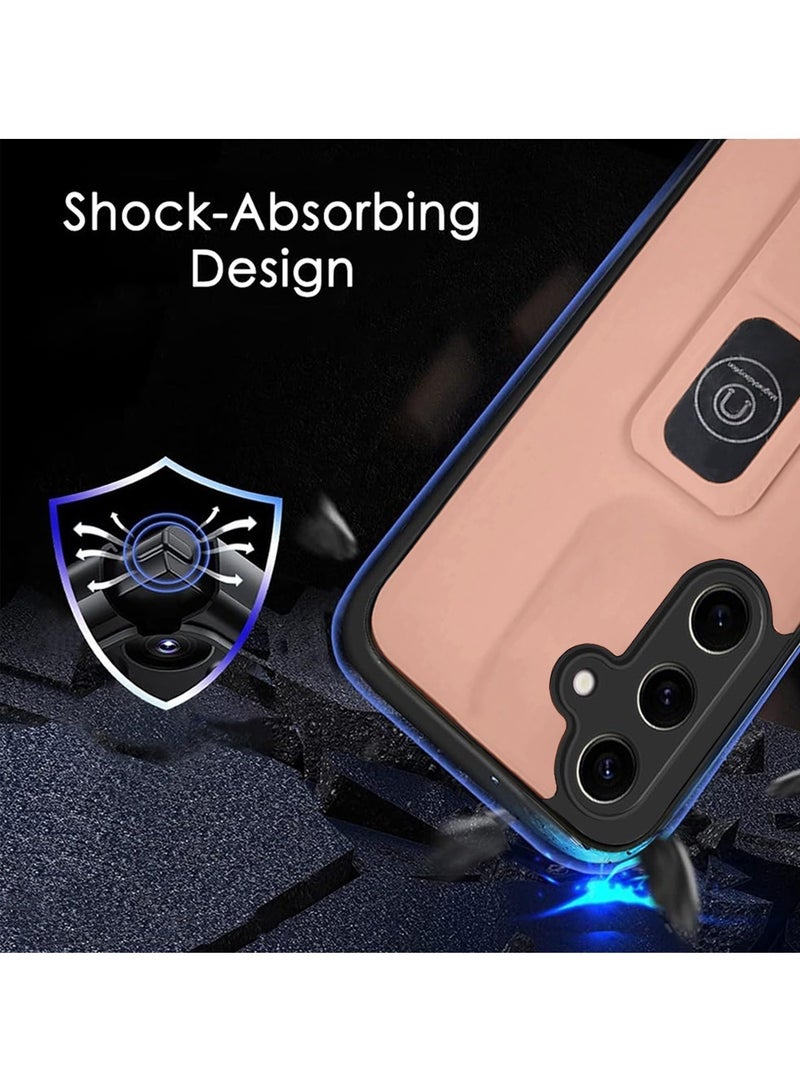 Techie Stylish TPU Silicone Back Cover Case with Magnetic Secure Hand Grip Kickstand for Samsung Galaxy A16 – Pink - Image 2