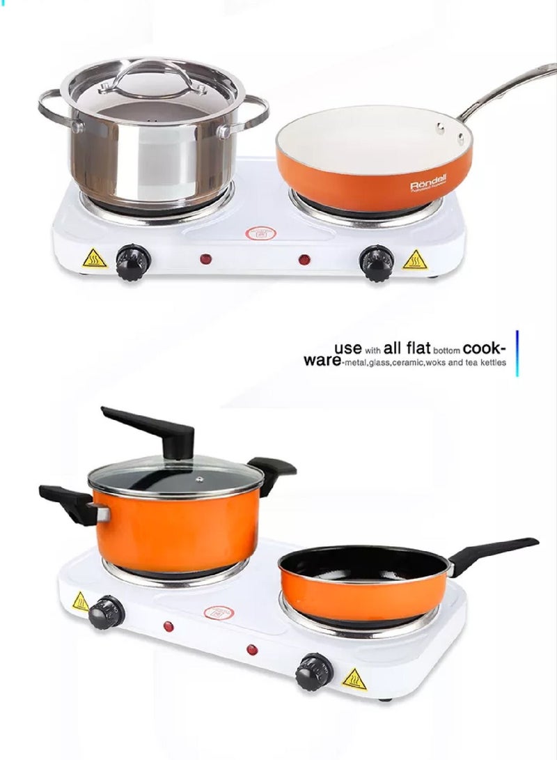 REFURA Flat Plate Electric Double Burner Stove - Image 3