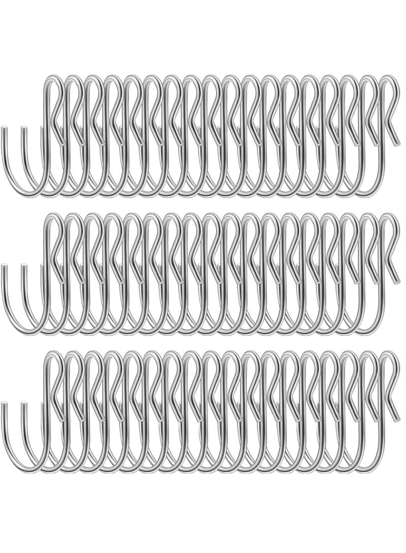 S-Shaped Stainless Steel Hooks, Non-Slip Metal Hangers for Indoor/Outdoor Use, Ideal for Kitchen Lighting and DIY Crafts (100 Pieces) - Durable Silver Clips.  - Image 1