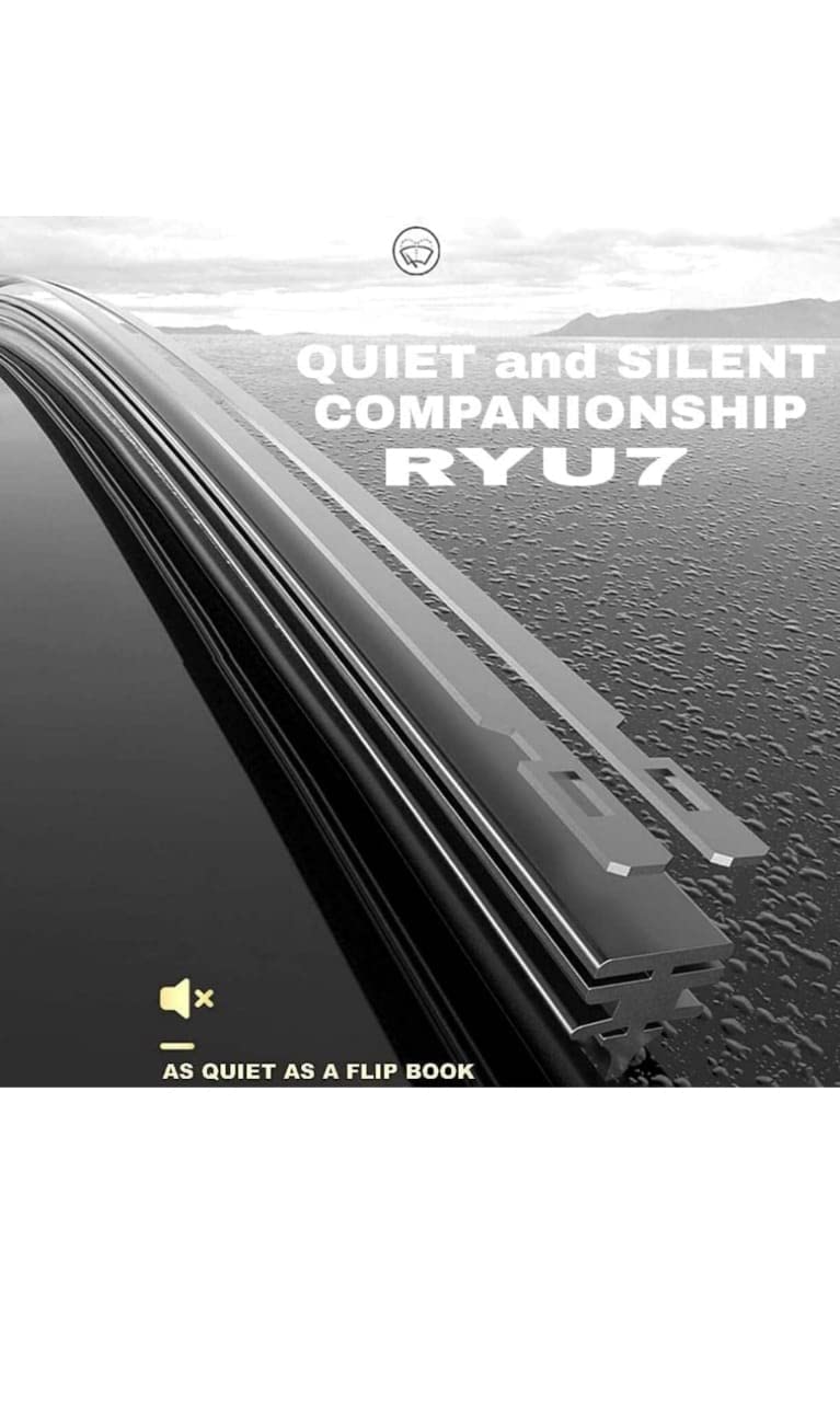 RYU7® Aerodynamic Design Frameless Wiper Blades Compatible with Tata Zest, Size- 24" 14" (Pack of 2) - Image 4