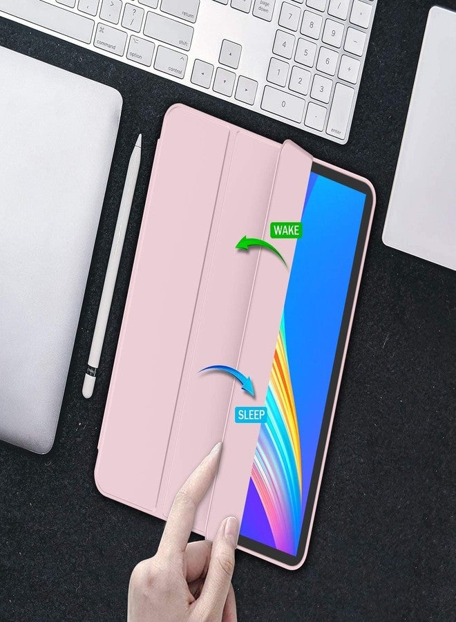 iMieet جراب iMieet لجهاز iPad Pro مقاس 13 بوصة طراز M4 (2024) مع حامل قلم، [يدعم قلم Apple Pencil Pro وقلم Apple Pencil (USB-C)]، جراب ذكي ثلاثي الطي مع ظهر من مادة TPU الناعمة، خاصية التشغيل/الإيقاف التلقائي (وردي) - Image 5