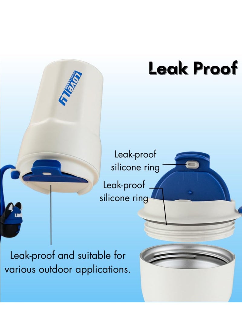 SOLARAE 14 oz Insulated Water Bottle, Stainless Steel Sports Water Cup Flask,  Leak Proof BPA-Free Reusable Double-Wall Thermoses for Sports and Travel - Image 5