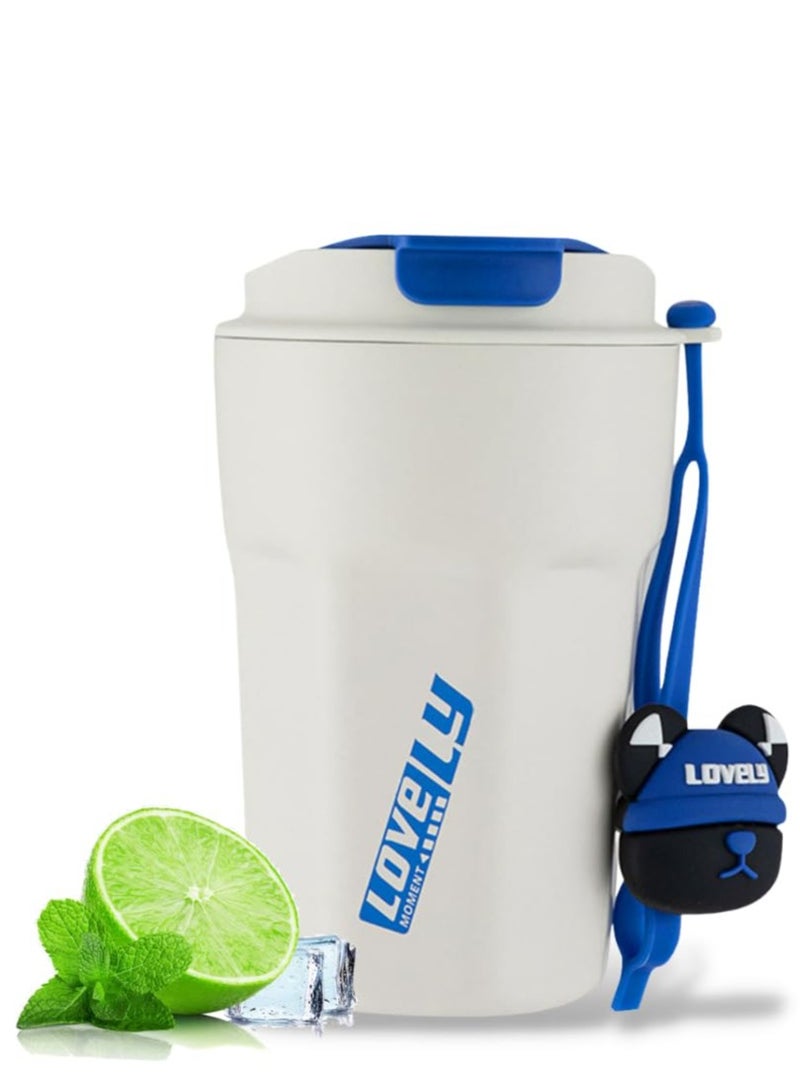 SOLARAE 14 oz Insulated Water Bottle, Stainless Steel Sports Water Cup Flask,  Leak Proof BPA-Free Reusable Double-Wall Thermoses for Sports and Travel - Image 1