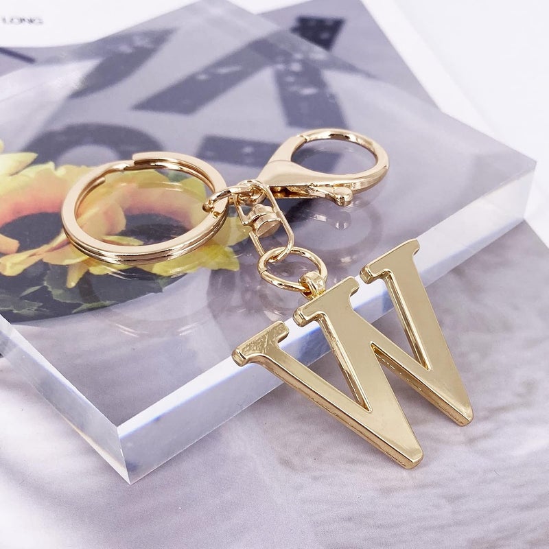 LAXPICOL Gold Letter A-Z Keychain for Women Men Purse Handbags Metal Alphabet Initial Letter Key Ring Keychain - Image 2