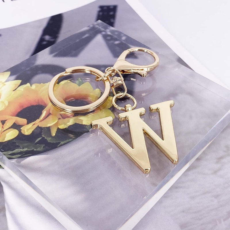 LAXPICOL Gold Letter A-Z Keychain for Women Men Purse Handbags Metal Alphabet Initial Letter Key Ring Keychain - Image 4
