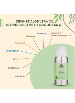 Devinez Aloe Vera Coldpressed Certified Oil 1000Ml 100% Pure Natural Undiluted Therapeutic Grade For Skin Care Face Acne Scars Hair Care Moisturizer & Dark Circles  - Image 5