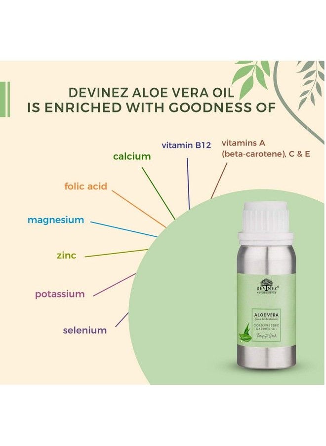 Devinez - Aloe Vera Coldpressed Certified Oil 1000Ml 100% Pure Natural Undiluted Therapeutic Grade For Skin Care Face Acne Scars Hair Care Moisturizer & Dark Circles - Image 1