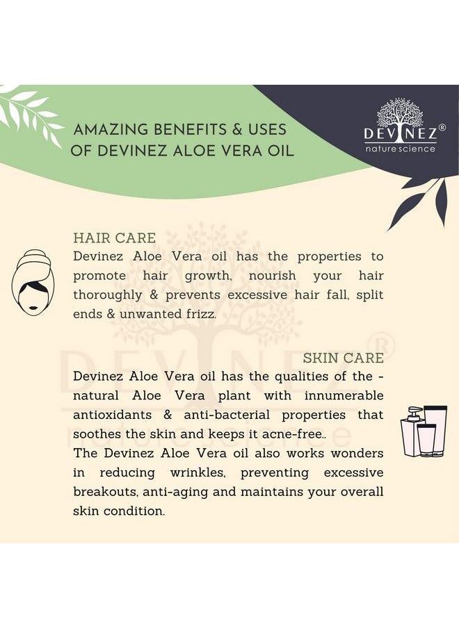 Devinez - Aloe Vera Coldpressed Certified Oil 1000Ml 100% Pure Natural Undiluted Therapeutic Grade For Skin Care Face Acne Scars Hair Care Moisturizer & Dark Circles - Image 1