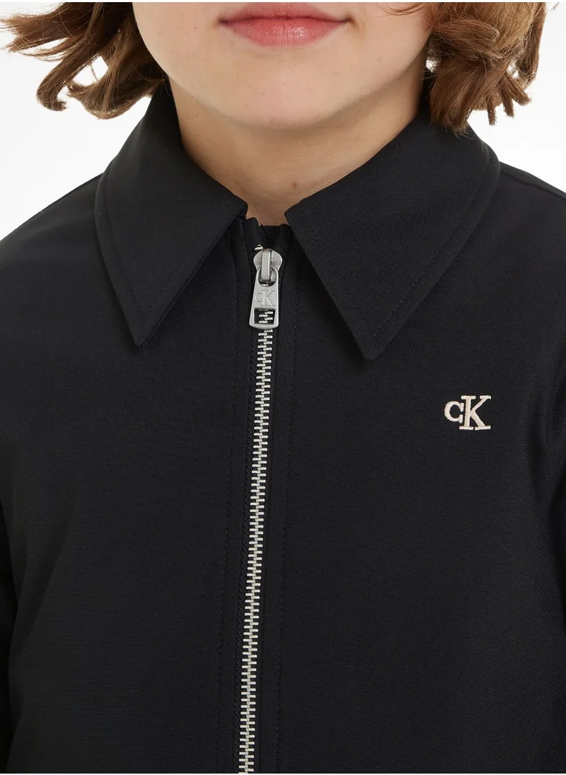Calvin Klein Jeans Kids Logo Zippered Jacket