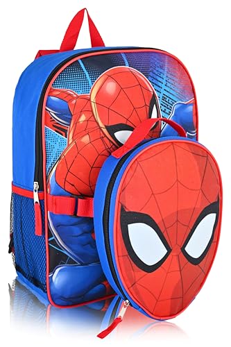 Fast Forward Marvel Spiderman Backpack With Lunch Box for Boys | Spiderman Insulated Lunch Bag Lunch Box for Boys, Girls, Toddlers | Spider-Man Backpack for School and Reusable Lunchbox - Image 1