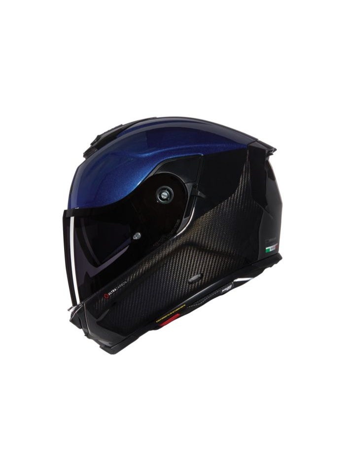 Nolan X-903 U.C. VERNICIATURA SPECIALE CARBON  DEEP BLUE  BLACK GLOSSY Helmet - Image 2