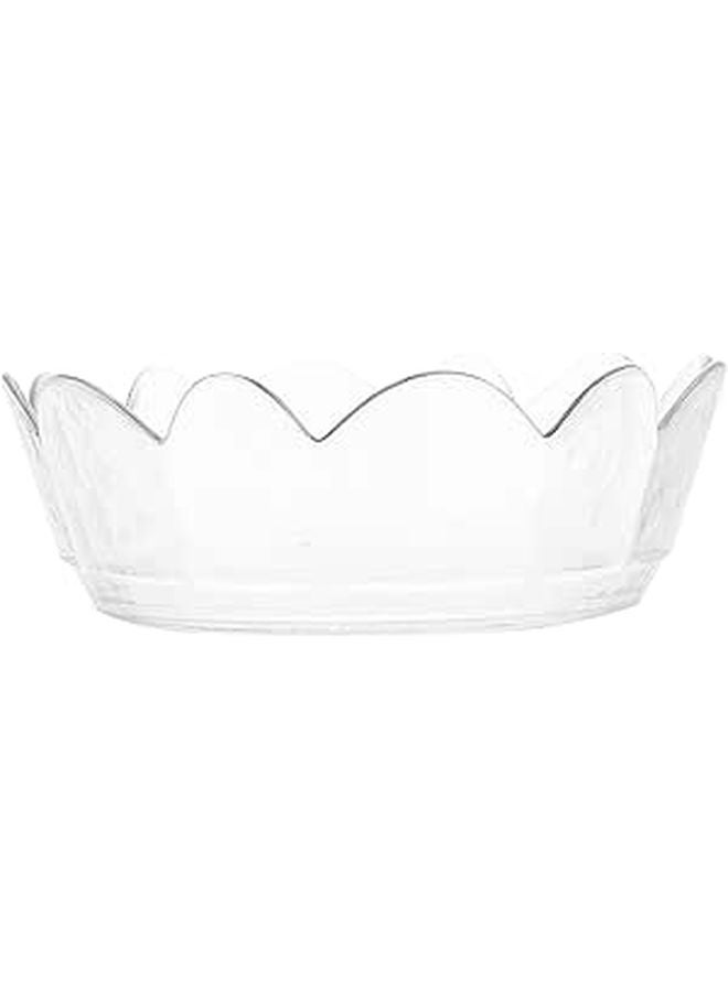 Irregular Edge Glass Salad Bowl For Kitchen Fruits And Vegetables Serving - Image 1