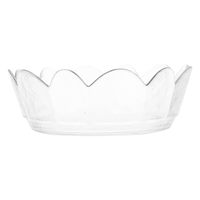 Irregular Edge Glass Salad Bowl For Kitchen Fruits And Vegetables Serving - Image 2