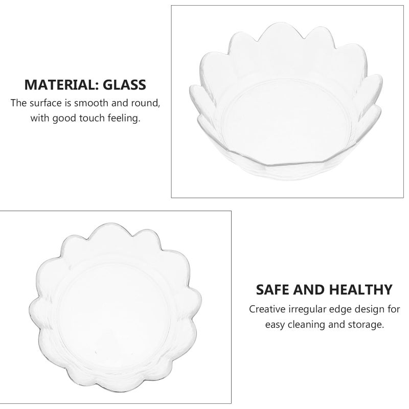Irregular Edge Glass Salad Bowl For Kitchen Fruits And Vegetables Serving - Image 4