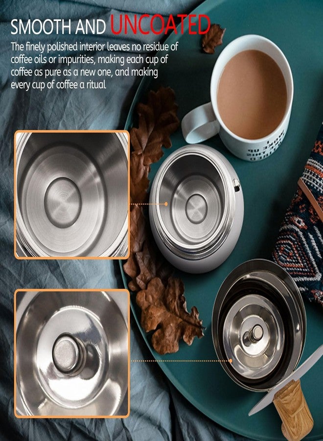 Mogrecha Uncoated 4 Cup Moka Pot 304 Thickened Stainless Steel Coffee Maker Stovetop Espresso Coffeemaker Italian Classic Style Brewing Greca Cafe Mocha Machine for Cafeteras Camping Travel Home 200ml 6.6oz - Image 3