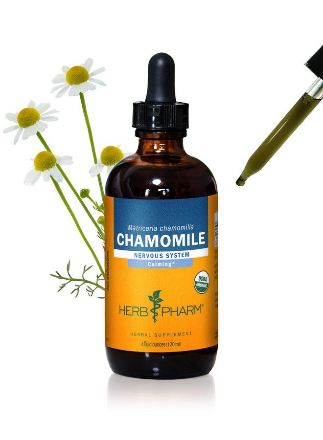 Herb Pharm Certified Organic Chamomile Liquid Extract for Calming Nervous System Support - 4 Ounce - Image 1