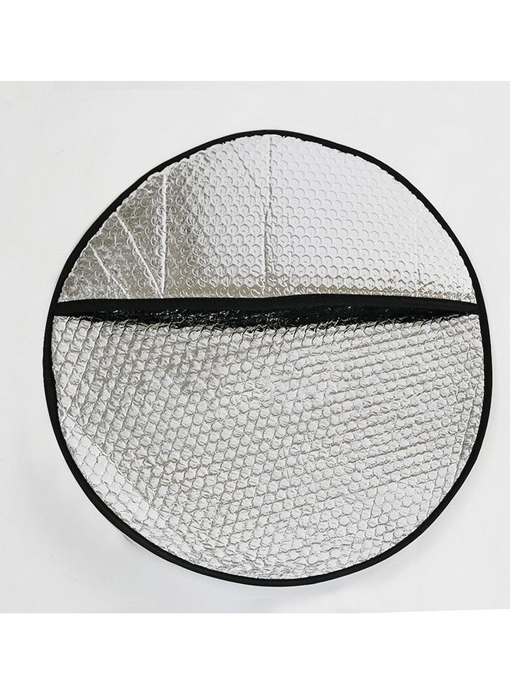 DUNISO 2PCS Steering Wheel Sun Shade Cover Cooling Steering Wheel Sun Block Anti-Heat Aluminum Foil Steering Wheel Cover Steering Wheel Sun Heat Shield for Car Keep Cool in The Heat - Image 5