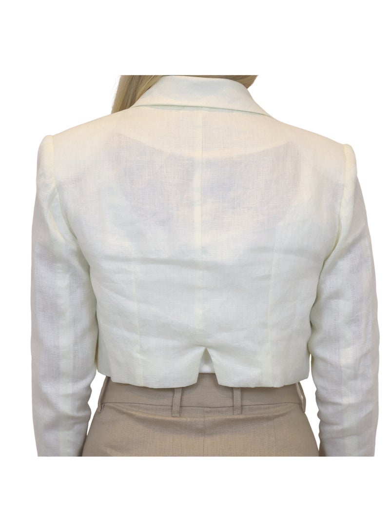 الموضة الطبيعية Cropped blazer  - Image 3