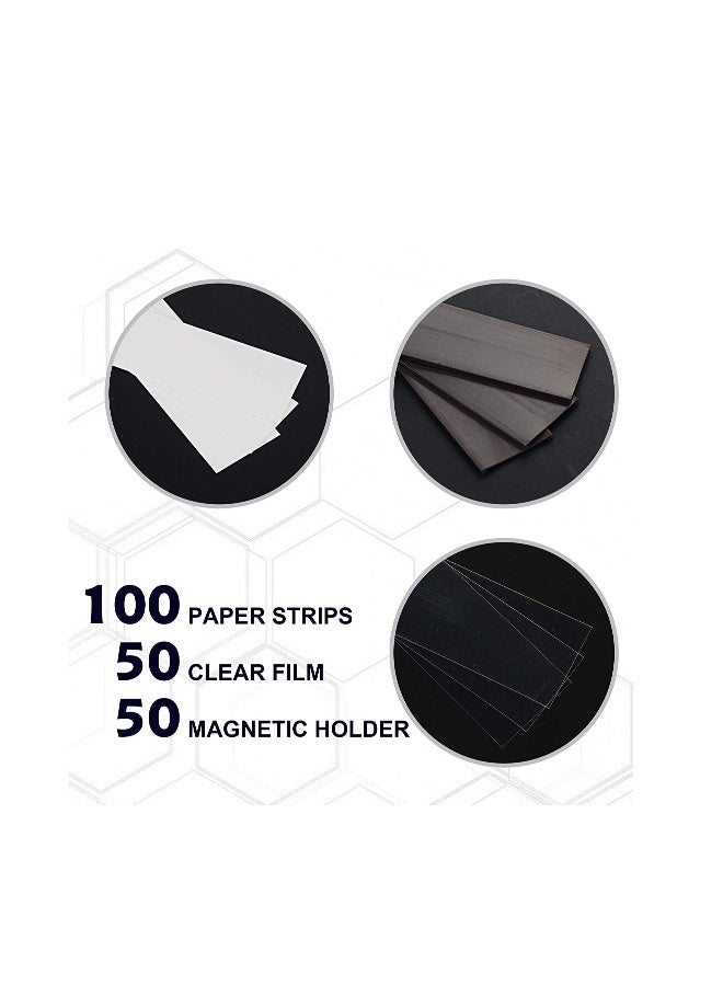 Generic Magnetic Label Holder 2” x 1” 50 Packs C Channel Thick 300g White Paper Cards Protective Film Strong Magnet Mess Free Removable for Shelf White Board Toolbox Metal Wall Cabinet DrawerMH2150 - Image 4
