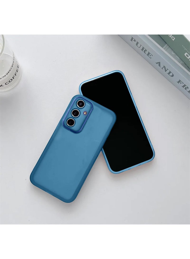 دبليو تيك Samsung Galaxy F54 / Galaxy M54 5G 2023 غطاء خلفي ناعم وشفاف من مادة TPU سيليكون رفيع للغاية لهاتف أنيق مطلي بالكهرباء - أزرق - Image 2