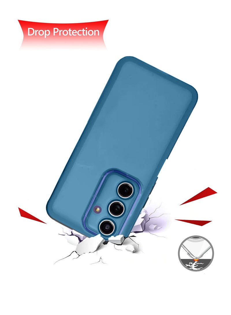 دبليو تيك Samsung Galaxy F54 / Galaxy M54 5G 2023 غطاء خلفي ناعم وشفاف من مادة TPU سيليكون رفيع للغاية لهاتف أنيق مطلي بالكهرباء - أزرق - Image 3