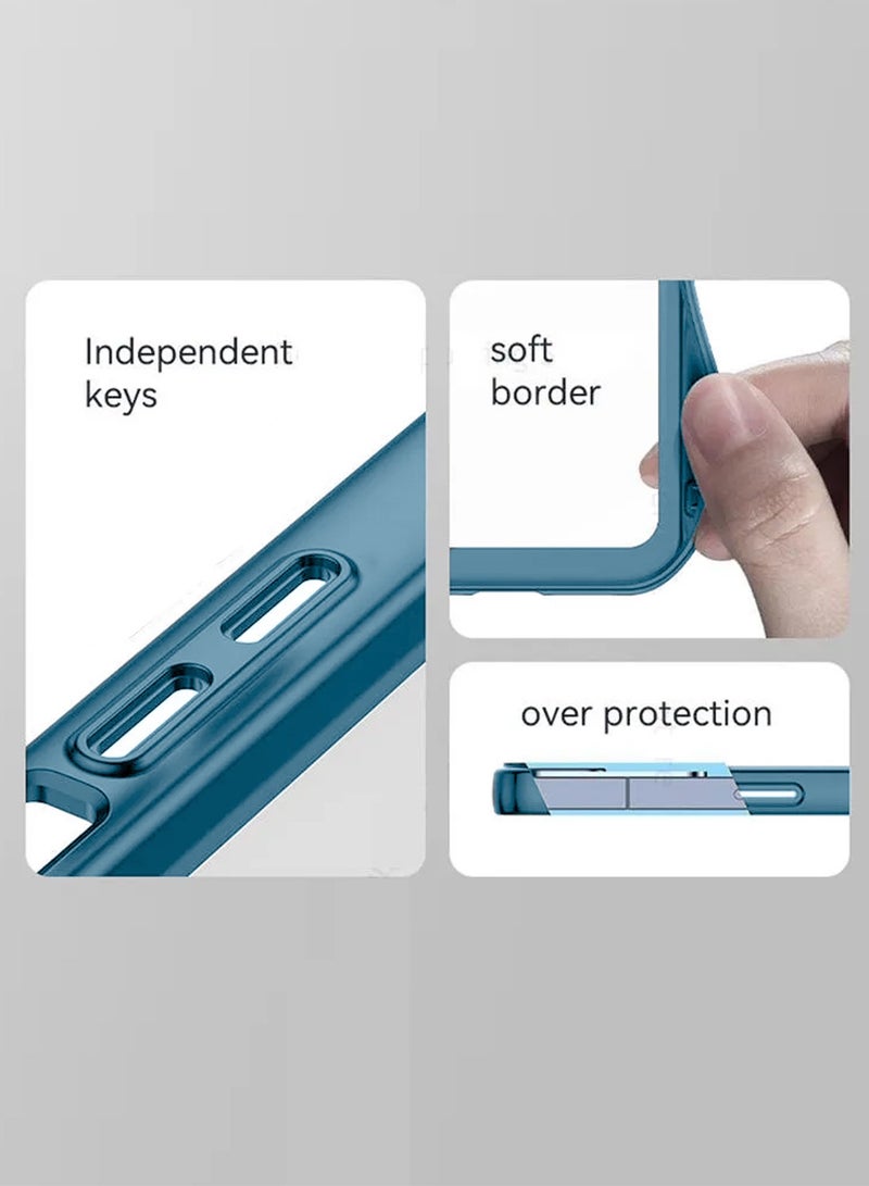 دبليو تيك Samsung Galaxy F54 / Galaxy M54 5G 2023 غطاء خلفي ناعم وشفاف من مادة TPU سيليكون رفيع للغاية لهاتف أنيق مطلي بالكهرباء - أزرق - Image 5