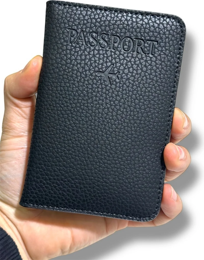 جيمبو Vegan Leather Passport Case with Credit Card Holder and Money Compartment Passport Case with Wallet