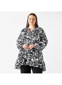 2Xtremz 2Xtremz All-Over Print Tunic with Long Sleeves  - Image 1