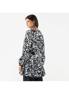 2Xtremz 2Xtremz All-Over Print Tunic with Long Sleeves  - Image 2