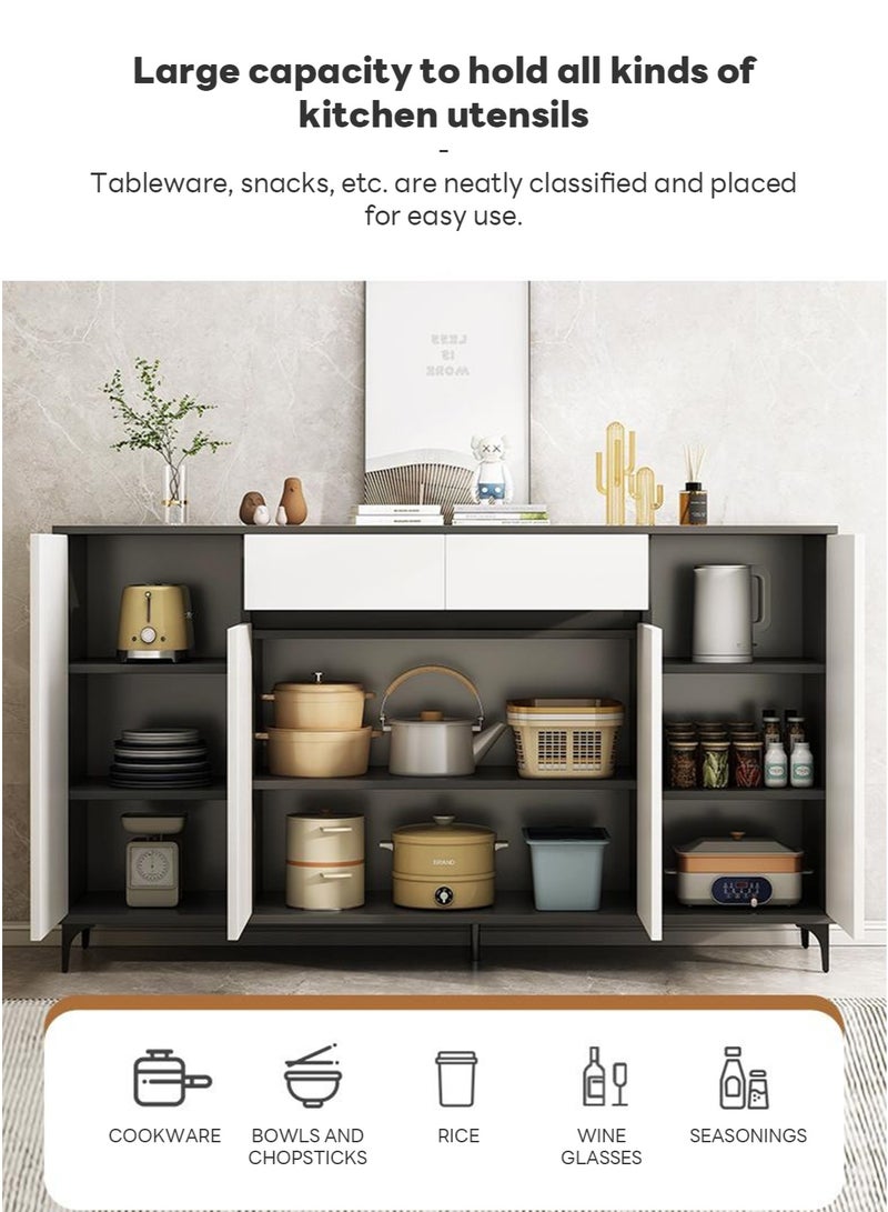 Sharpdo Coffee Corner,Large Storage Capacity Kitchen Cabinet, Kitchen Side Cabinet, Suitable for Kitchen, Living Room, Dining Room,Bedroom 120*40*88cm - Image 5