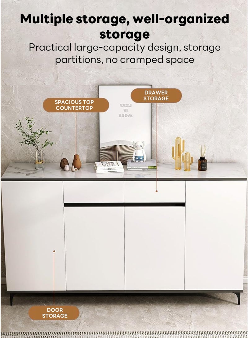 Sharpdo Coffee Corner,Large Storage Capacity Kitchen Cabinet, Kitchen Side Cabinet, Suitable for Kitchen, Living Room, Dining Room,Bedroom 120*40*88cm - Image 4