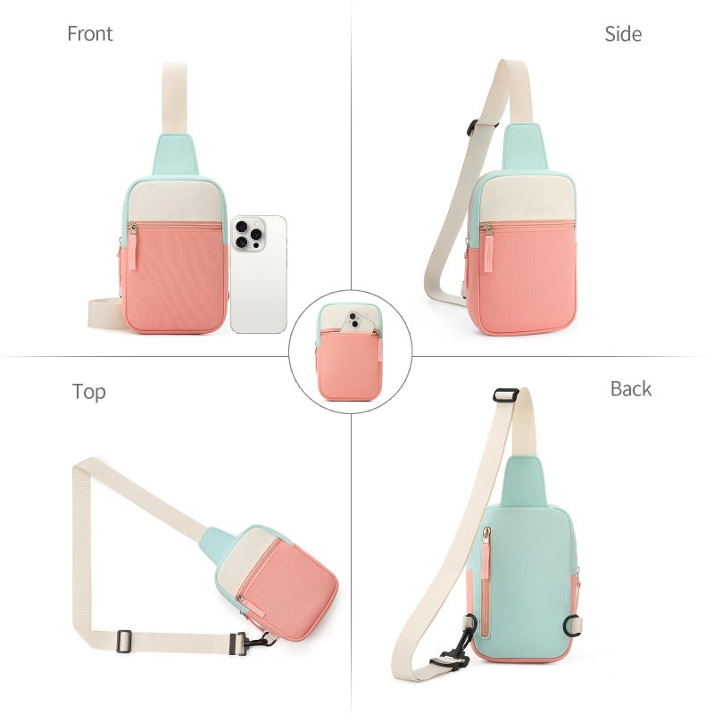 Cotmcor Easter Basket Stuffers for Teens Girls: Fanny Pack Birthday Gift for 8 9 10 11 12 Year Old Teen Girl Trendy Stuff, Preppy Colorblock Crossbody Bag Adjustable Sling Belt Bags Purse for Travel - Image 4
