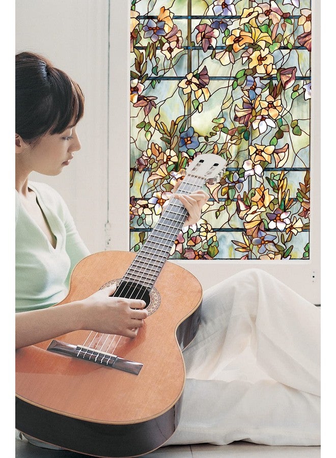 Artscape Trellis | Privacy Window Film with Vibrant Colored Pattern | Non-Adhesive & UV Protection | Easy to Apply & Removable | 24 x 36 Inches | Made in USA - Image 3