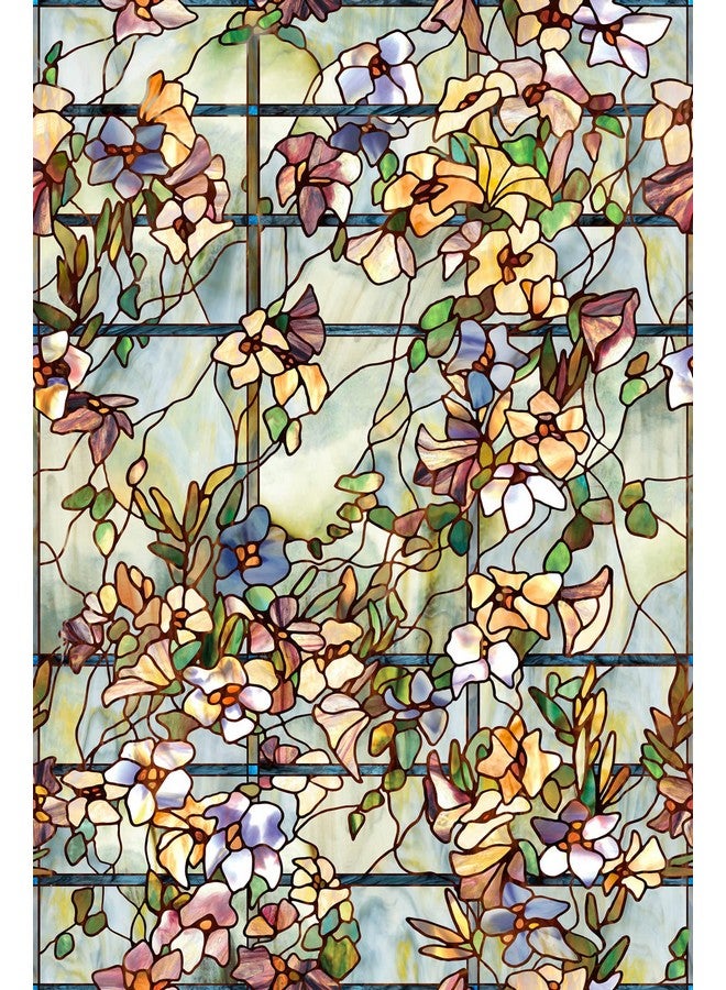 Artscape Trellis | Privacy Window Film with Vibrant Colored Pattern | Non-Adhesive & UV Protection | Easy to Apply & Removable | 24 x 36 Inches | Made in USA - Image 2