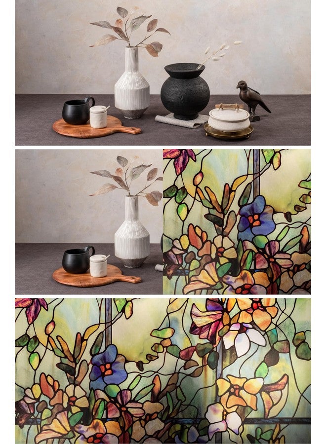 Artscape Trellis | Privacy Window Film with Vibrant Colored Pattern | Non-Adhesive & UV Protection | Easy to Apply & Removable | 24 x 36 Inches | Made in USA - Image 4