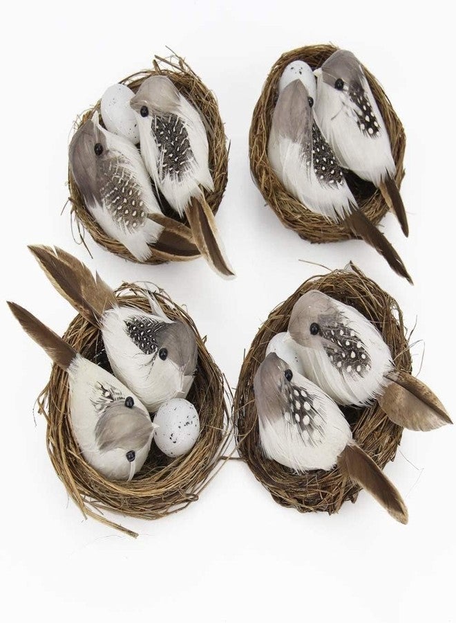 Kryoflare Artificial Bird Nest Decor Set with Birds and Eggs, DIY Craft Tree Decoration, Home Decor，for Easter and Wedding Display - Image 5