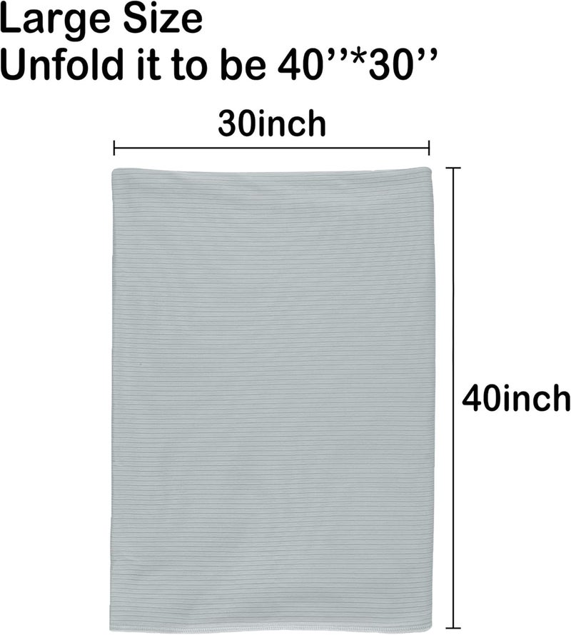 lasoftan Jersey Swaddle Blanket Ultra Soft Stretchy Receiving Blanket Newborn Swaddle Wrap for Boys  Girls 40 x 30 inches 2 Pcs - Image 2