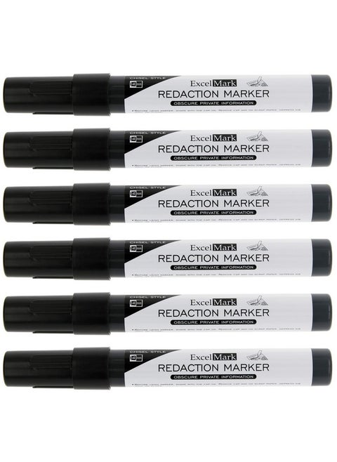 Security Redaction Marker (6 Pack)
