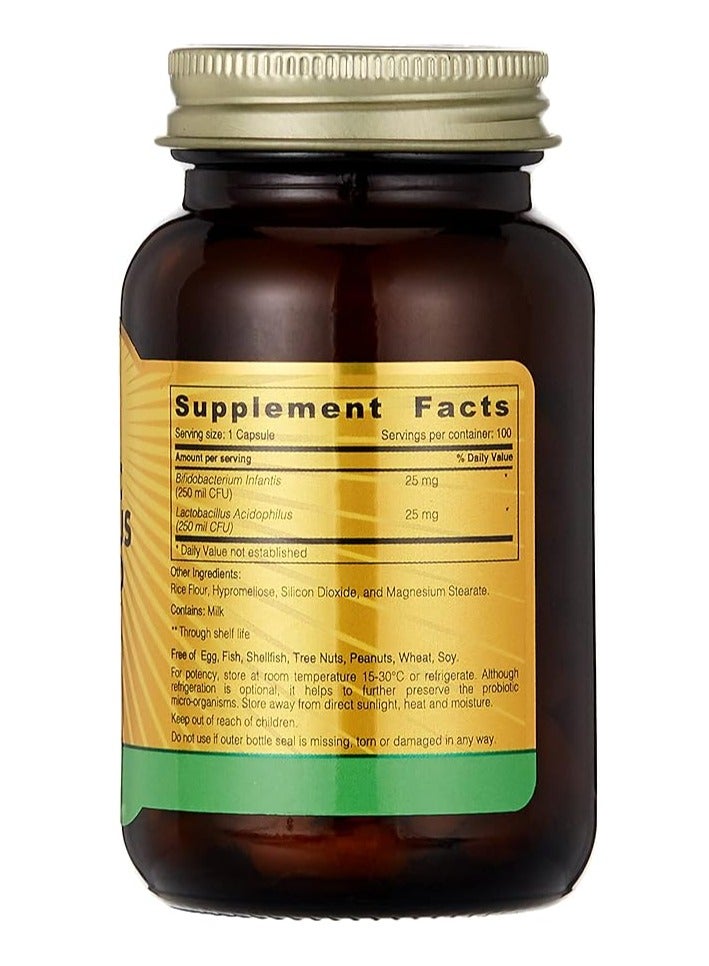 SUNSHINE NUTRITION Probiotic Acidophilus Advanced 100 Capsules - Image 2