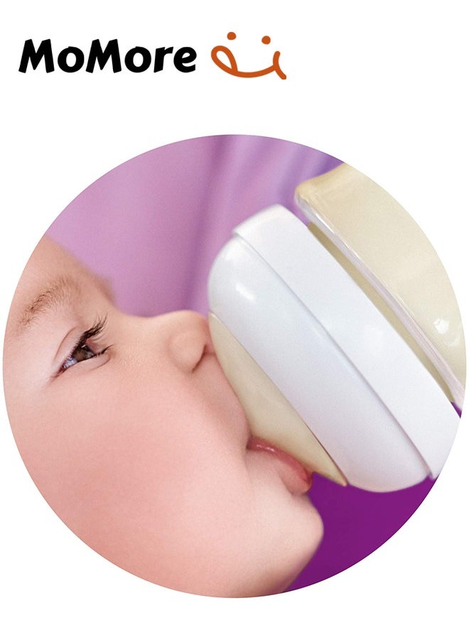 Momore - Pack Of 3 Natural Feeding Bottle Nipple 3 Months+, For AVENT Bottle - Image 1