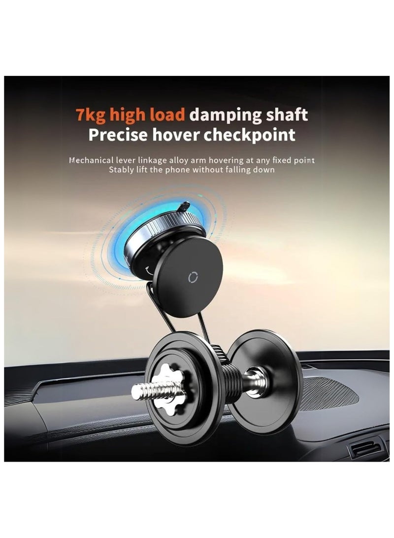 Vacuum Magnetic Phone Mount, 360° Rotatable Suction Holder with Universal Joint, for MagSafe devices like iPhone & Android, Perfect for Kitchen, Mirrors, Gym, and Other Smooth Surfaces - Image 3